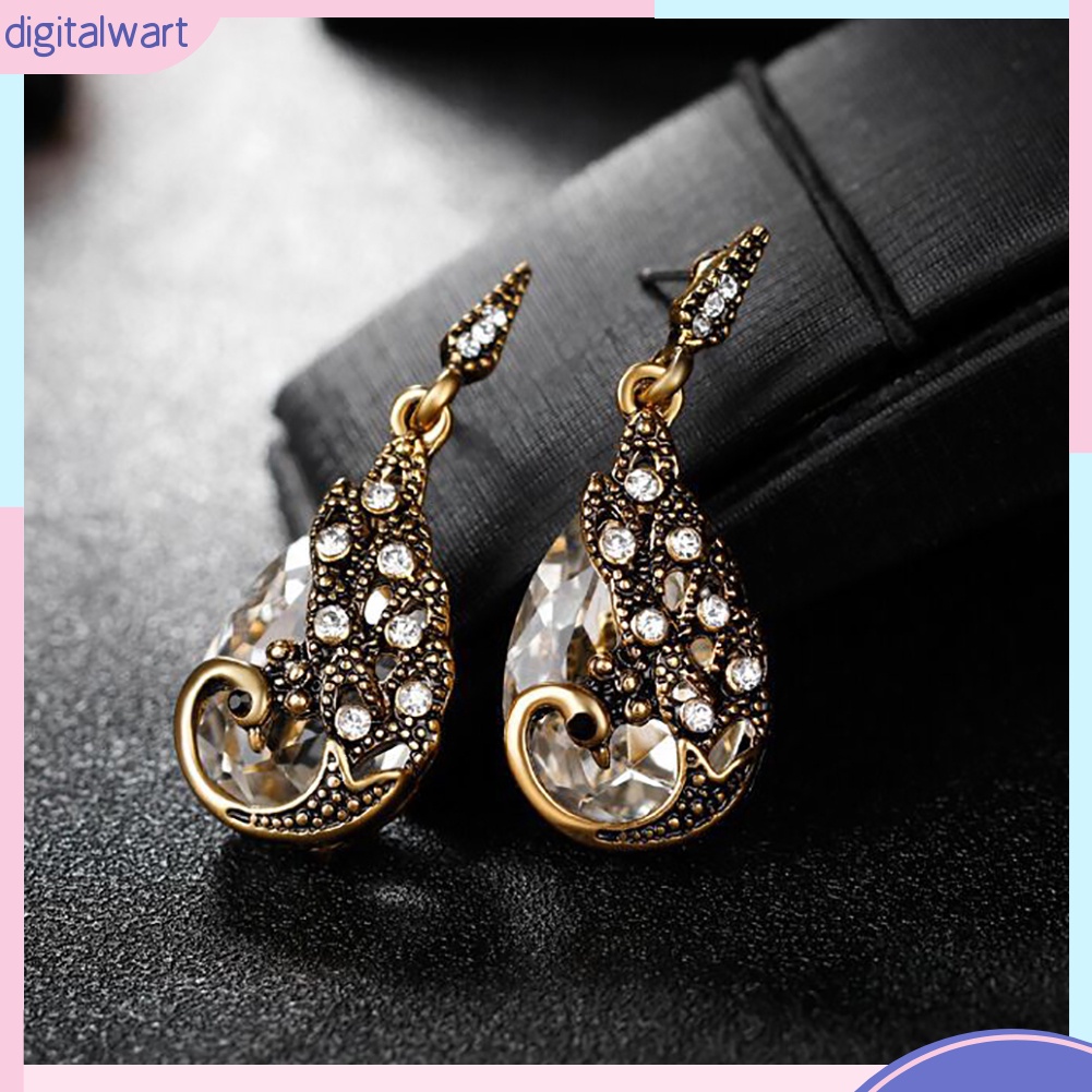 Set 3 Vòng cổ Và Bông Tai Hình Chim Công Đính Đá Nhân Tạo Thời Trang