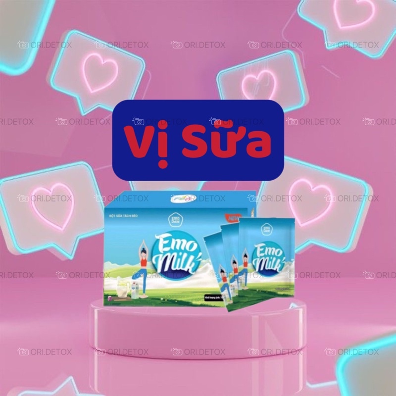 EM0 DETOX - Bột Sữa Bò Tách Béo Hỗ Trợ Giảm 2-4 Kg 7 Ngày