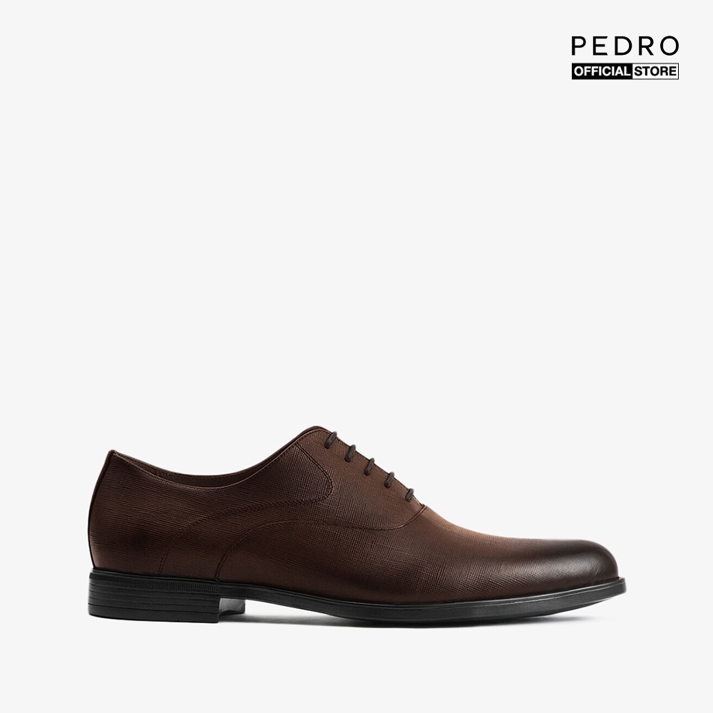 PEDRO - Giày oxford nam mũi nhọn Textured Leather PM1-46380029-02