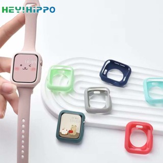 Ốp Bảo Vệ Bằng silicone Mềm Màu Kẹo Chống Rơi Vỡ Cho iwatch 45 / 44 / 42 / 41 / 40 / 38mm 8 / 7 / 6 / 5 / SE