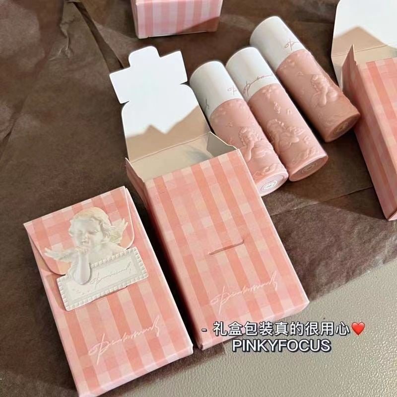 Set 6 Thỏi Son Kem Hiệu PinkyFocus Cho Màu Mượt Mà Kháng Nước Và Dưỡng Ẩm Môi