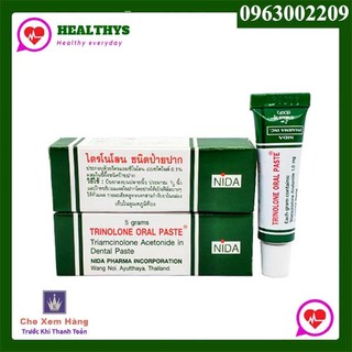 Kem bôi nhiệt miệng trinolone oral paste - nida 5g thái lan