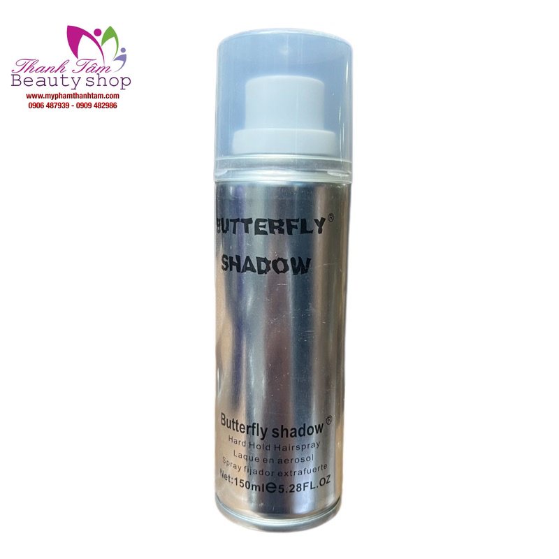 Geo xịt tóc giữ nếp Butterfly Shadow Hard Hold Hairspray 150ml ( New 2023 )