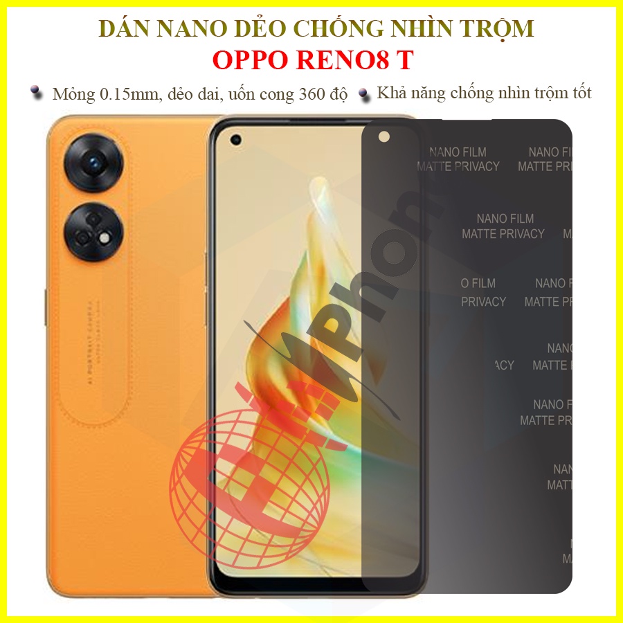 Dán chống nhìn trộm cho Oppo Reno8 T (Reno 8T) - Dán nano dẻo