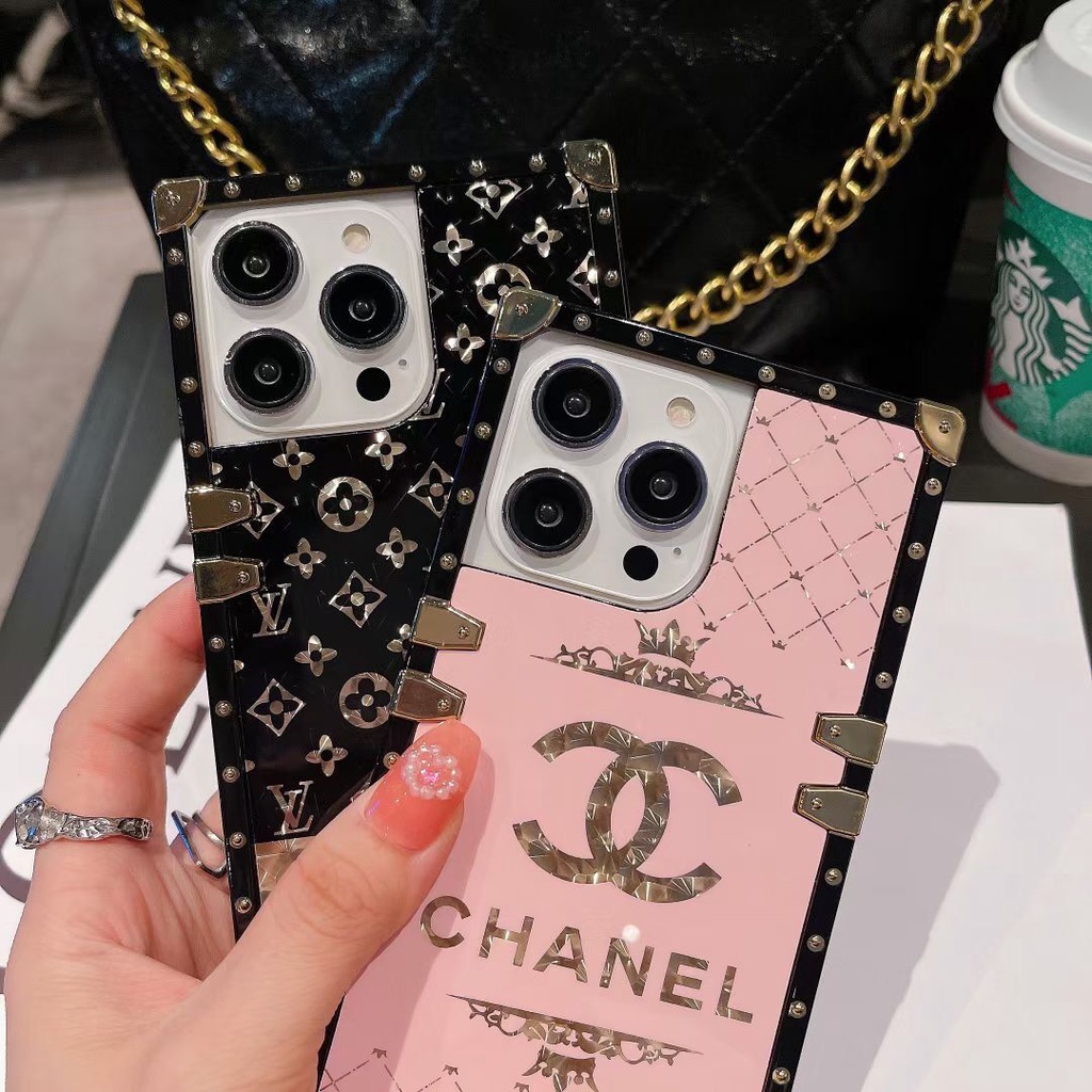 Ốp Điện Thoại Hình Vuông Hình Nhãn Hiệu Samsung Galaxy S23 + S22 + S21 + S20 + Note 20 Ultra 5G Note 10 + Plus Note 9 8 S21 S20 FE