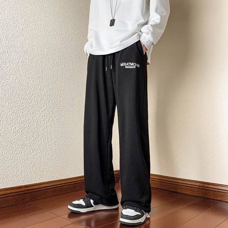 Quần Dài Lưng Thun Ống Rộng In Họa Tiết Thời Trang Hàn Quốc Dành Cho Nam Size M-8XL