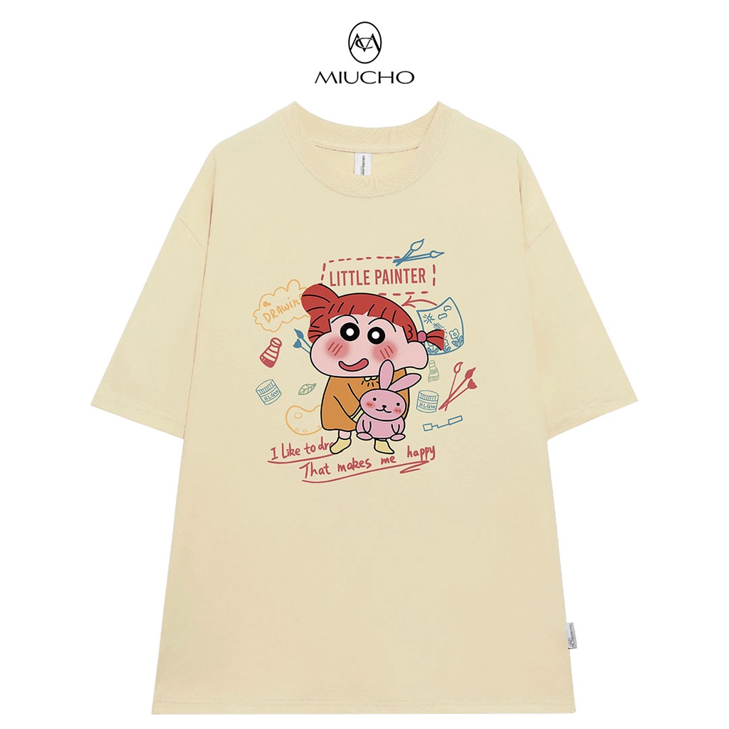 Áo thun nữ tay lỡ form rộng đẹp chất vải cotton mềm mại local brand Miucho AT305 in graphic