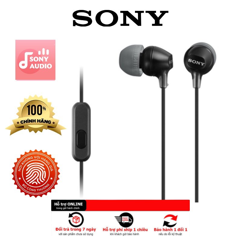 Tai Nghe Nhét Tai Có Mic Sony MDR-EX15AP - Bảo Hành Chính Hãng 12 Tháng