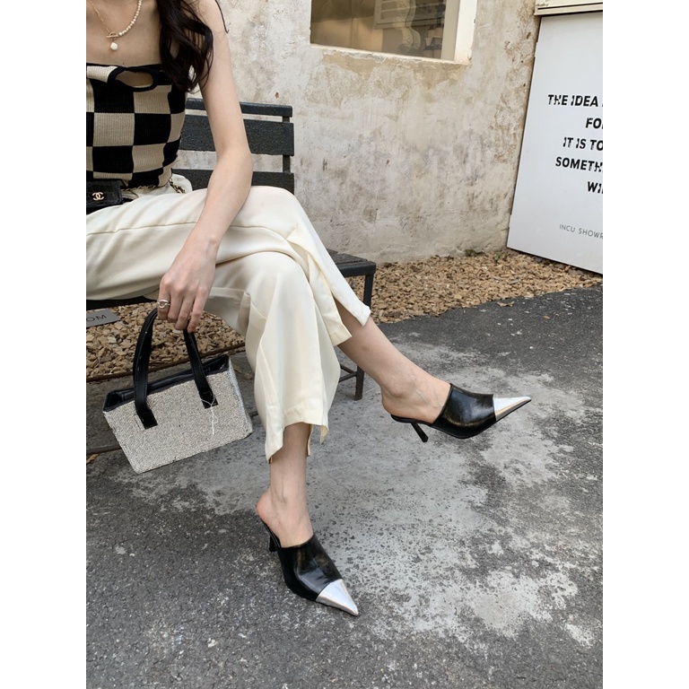 Dép Cao Gót Mũi Nhọn Thời Trang 2020 Dành Cho Nữ
