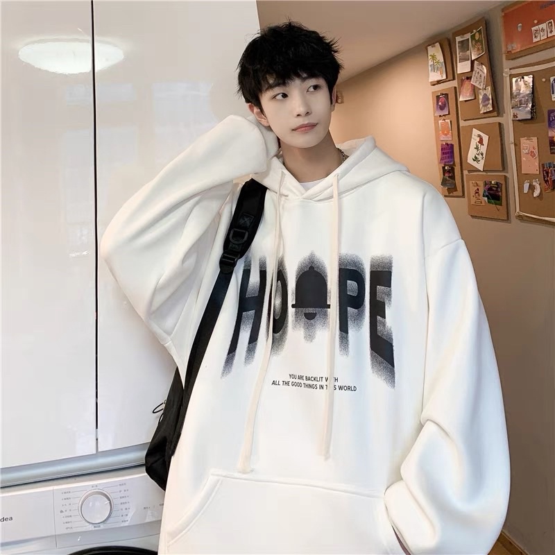 Áo hoodie    "  HOOPE  " unisex " FROM RỘNG "