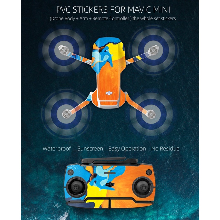 Miếng Dán PVC Chống Nước Chống Trầy Bảo Vệ Cho DJI Mavic Mini / Mini SE