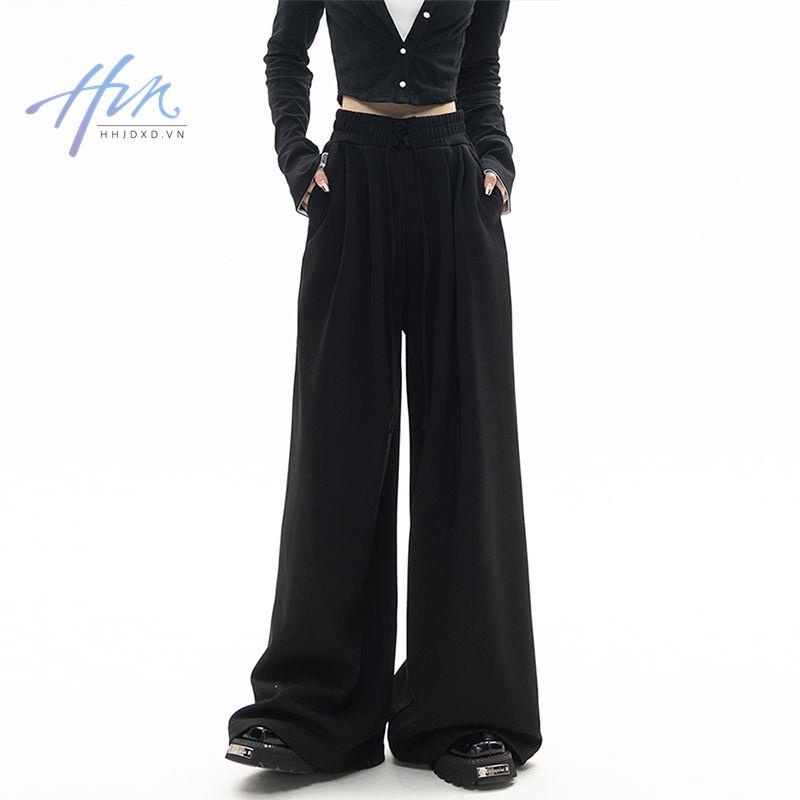 Quần Dài Lưng Cao Ống Rộng Phong Cách Thời Trang Đường Phố Mỹ 2022