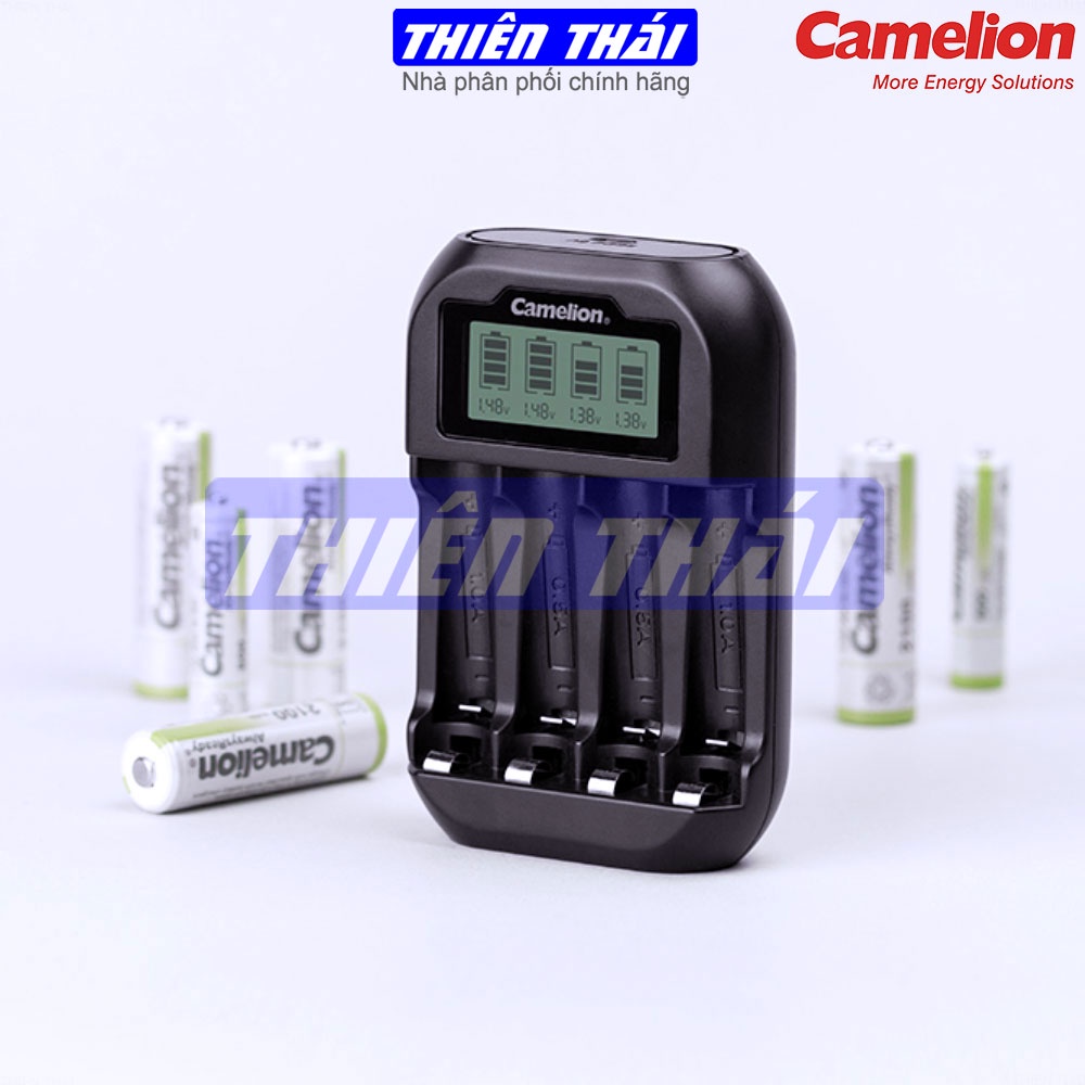 Bộ sạc Camelion BC-1046,kèm pin AA2700mAh,AA2500mAh,AAA1100mAh,Máy sạc nhanh,tự ngắt