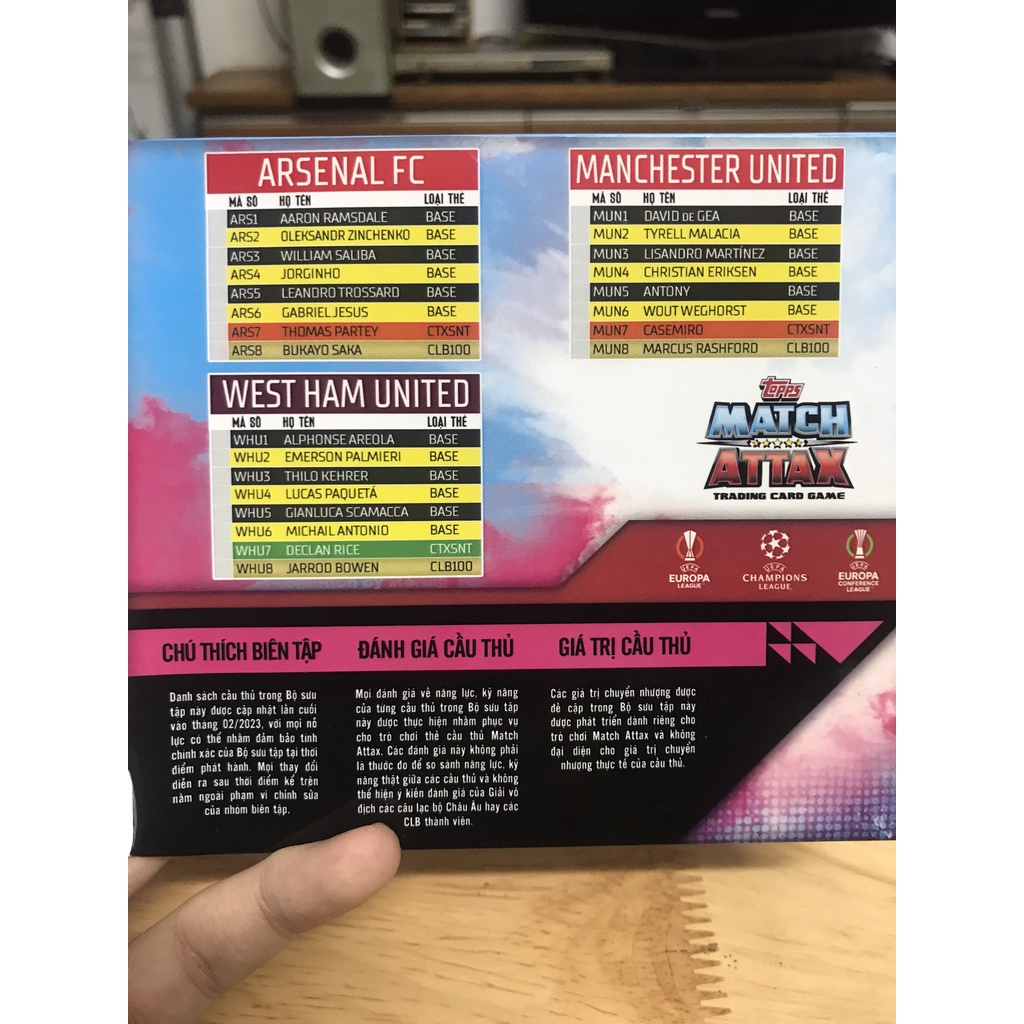 MỚI - BST Thẻ in Match Attax Ngoại Hạng Anh 22/23 phiên bản Việt hoá