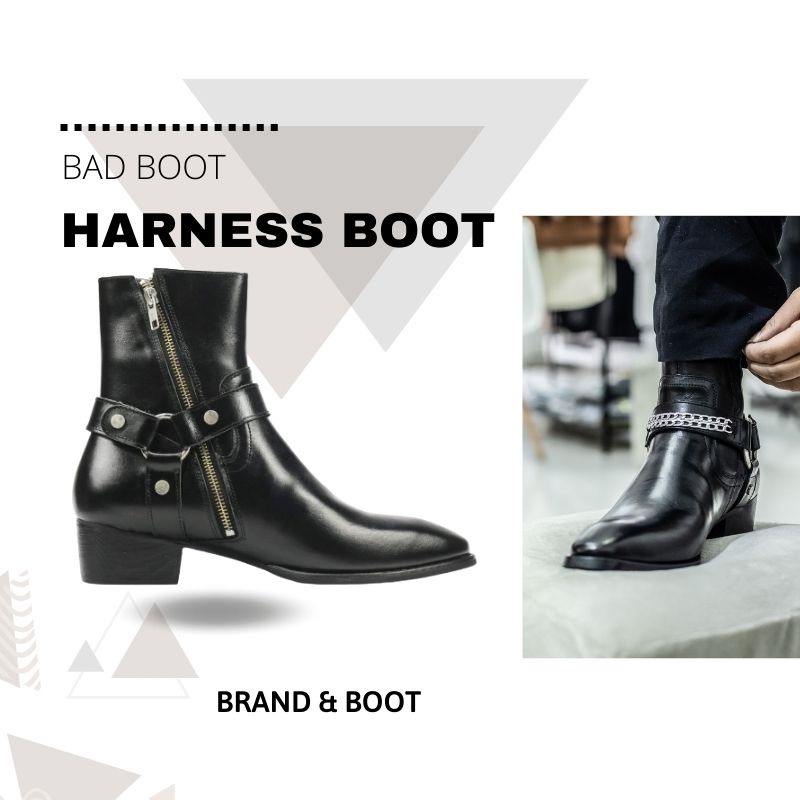 Giày nam Harness Boots kiểu dáng đường phố Hót Nhất. Tặng Phụ Kiện bảo hành 6 tháng