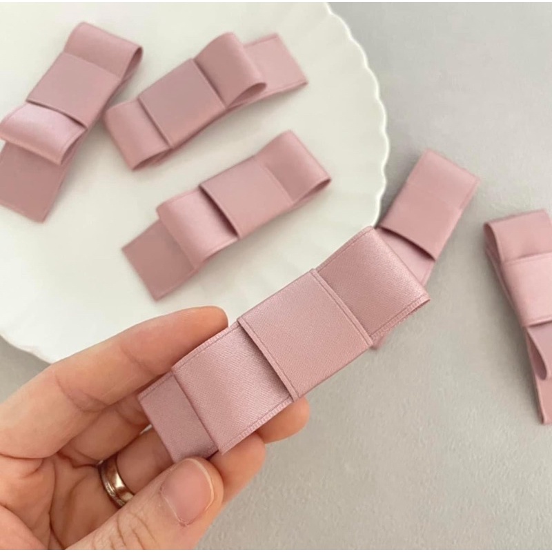 Kẹp nơ lụa xinh 7,5cm