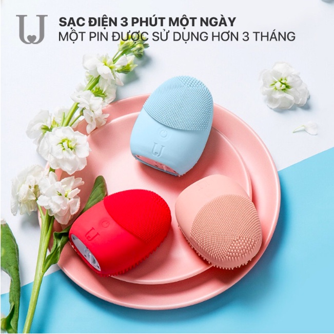 Máy rửa mặt Mini massage Xiaomi Youpin Jordan & Judy NV0001 Cao Cấp Rung Sóng Siêu Âm - Rửa Sạch Sâu Da Mặt