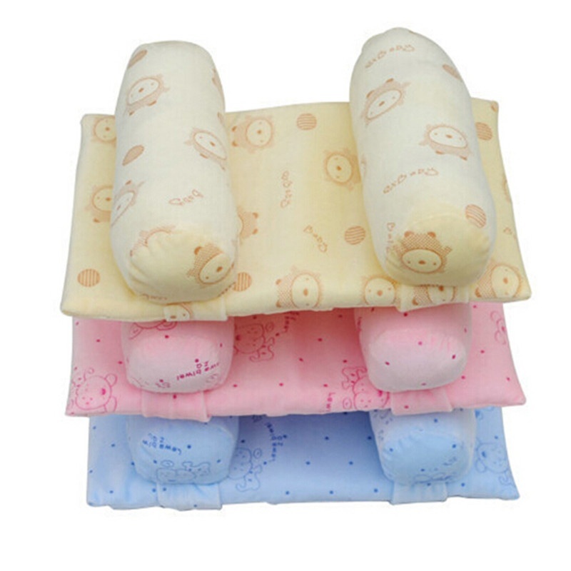 Gối Ngủ cotton Định Hình Bảo Vệ Đầu Cho Bé Sơ Sinh
