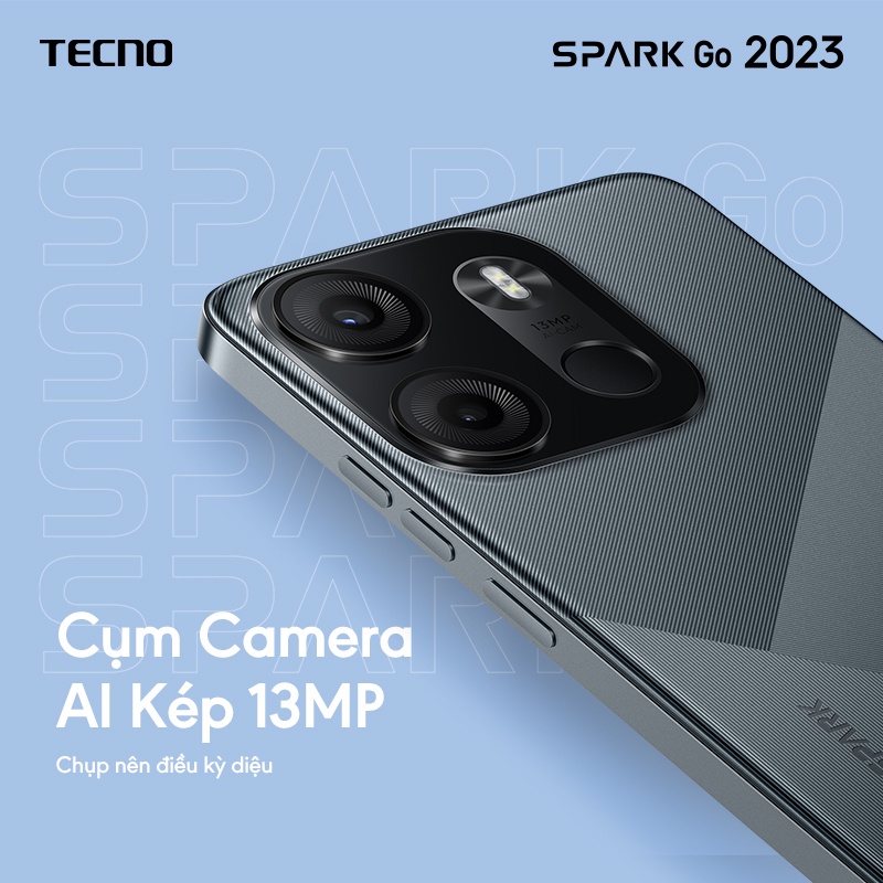 Điện thoại Tecno SPARK GO 2023 4GB/64GB - Helio A22 | 5000 mAh | 6,6" HD+