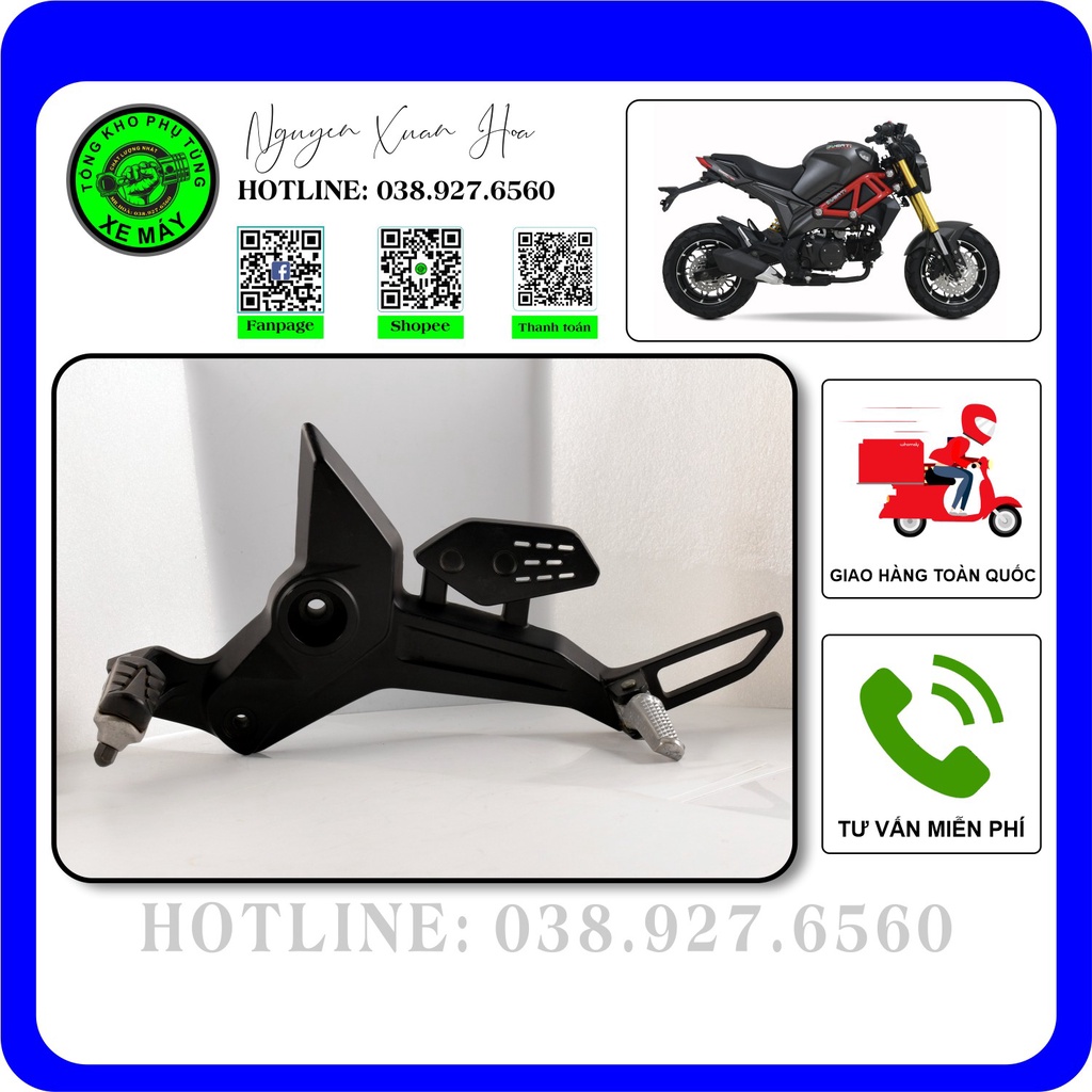 Báng súng (gác chân) Du2/ Ducati 2/ Ducati mini/ Ducati 110 (phiên bản 2)