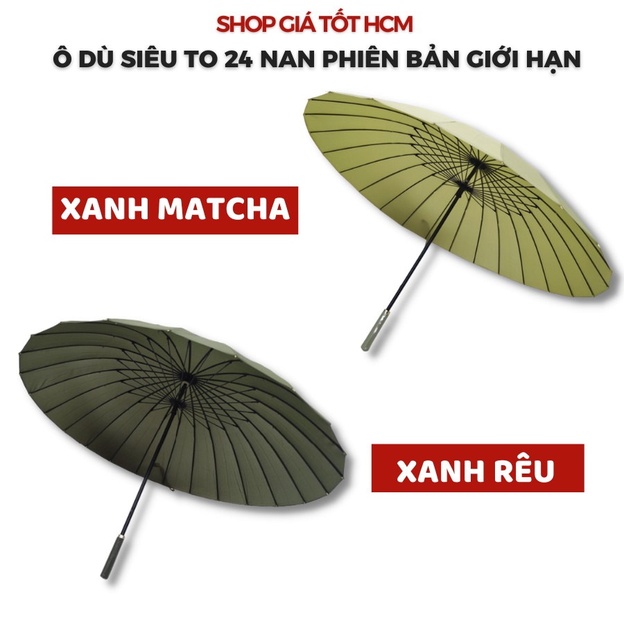 Ô dù cỡ lớn 24 nan, Siêu to, Loại tốt, Kiểu dáng đẹp, Chống thấm nước, Chống tia UV bảo vệ da hiệu - Lỗi 1 đổi1