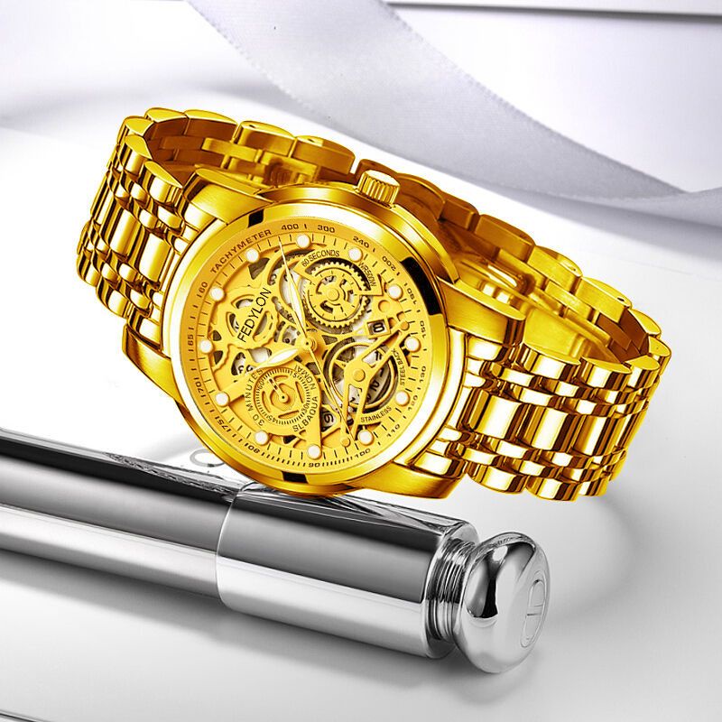 Đồng Hồ Cơ Tự Động Chống Thấm Nước Phát Quang Phong Cách Doanh Nhân Cho Nam