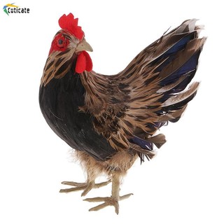 24cm Handmade Đứng Gà Trang Trí Hình Hen Sống Động Như Thật Tượng Mô Hình