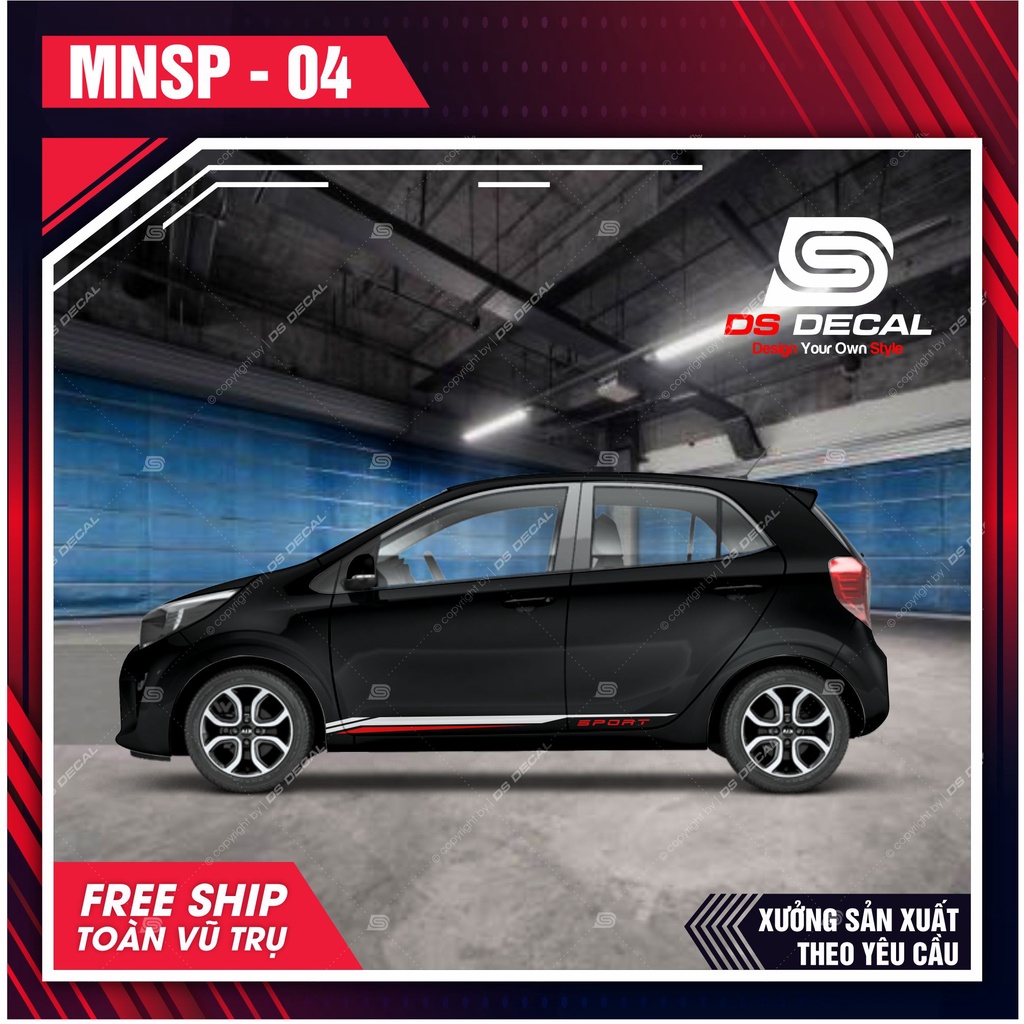 Tem dán xe ô tô Kia Morning - 04 - decal dán xe ô tô - DS Decal