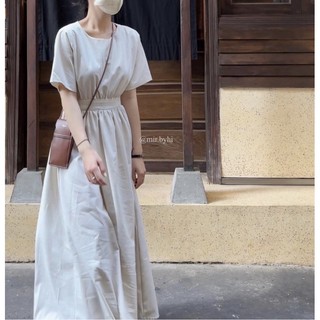 𝐎𝐡𝐢𝐨 𝐝𝐫𝐞𝐬𝐬 | 𝐦𝐢𝐫.𝐛𝐲𝐡𝐢  | Đầm dài hở lưng linen gài nút hàn.