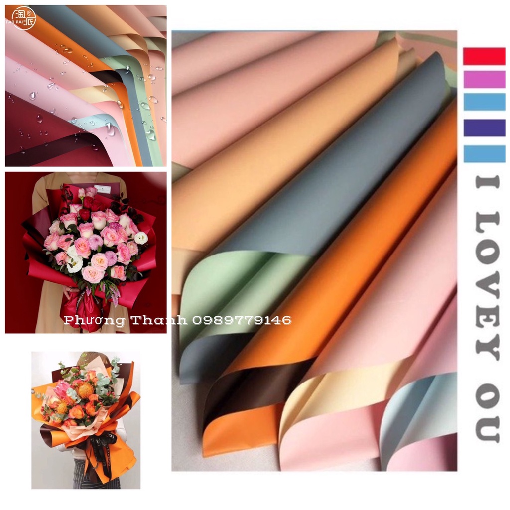 Giấy gói hoa 2 mặt, xấp 20 tờ