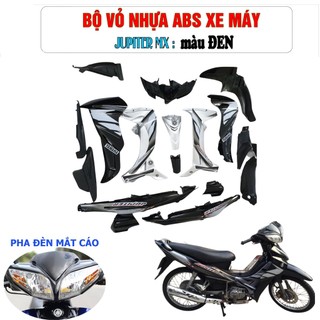 Dàn áo xe JUPITER MX MẮT CÁO nhựa ABS nguyên sinh cao cấp màu ĐEN , tặng kèm bộ tem theo xe - A550