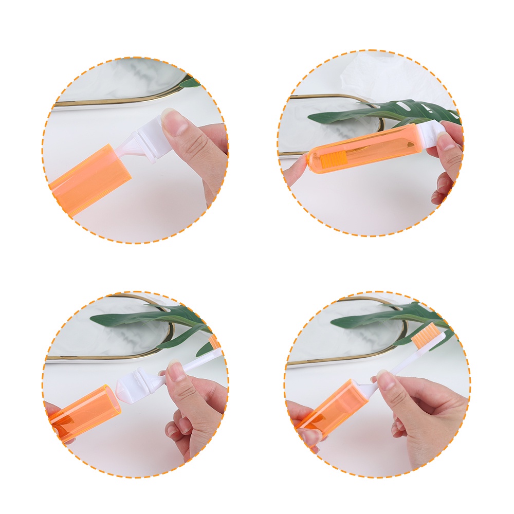 1 Bàn Chải Đánh Răng Lông Mềm Chống Bụi Có Thể Gấp Gọn Mang Đi Du Lịch Tiện Lợi