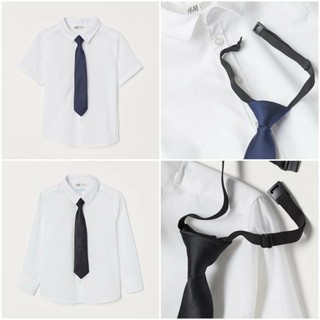 Áo somi kèm cà vạt HM H&M_hàng chính hãng authentic