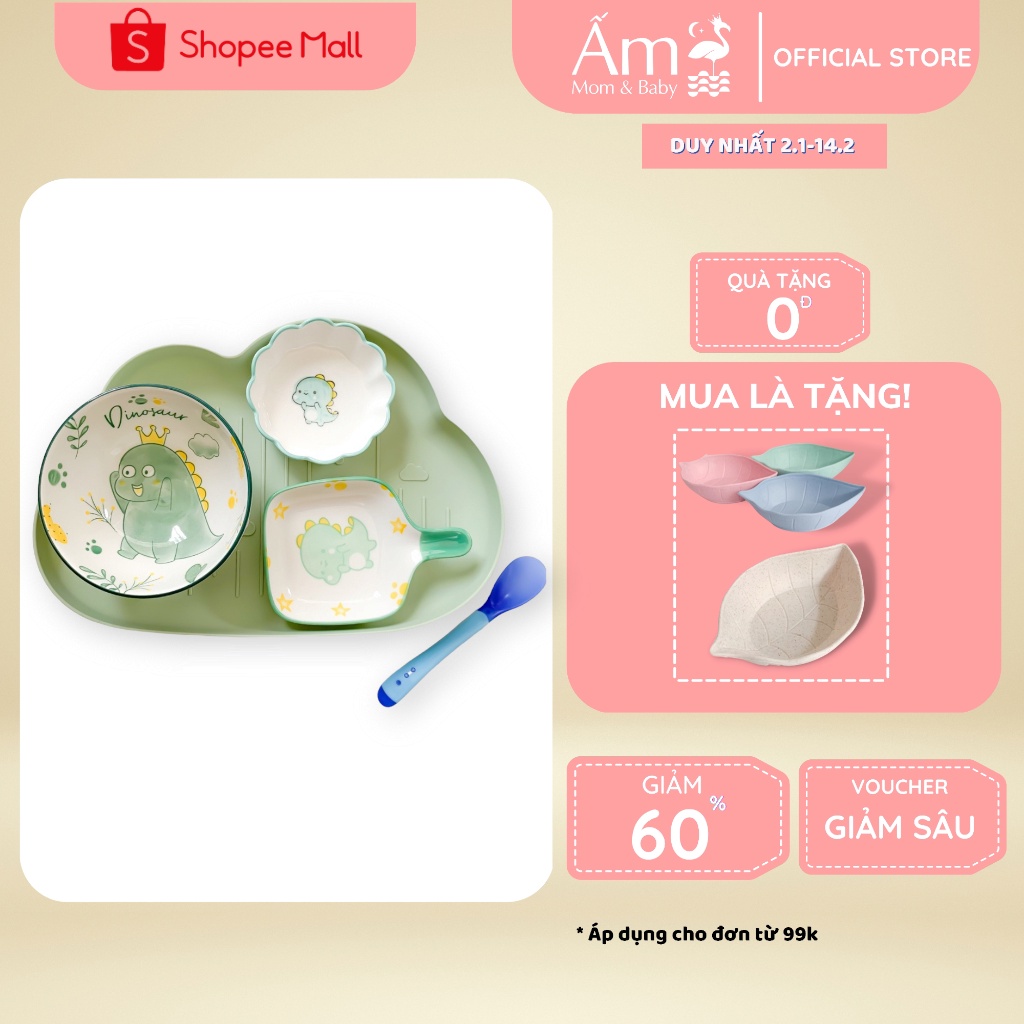 Bộ Bát Ăn Dặm Cho Bé Kiểu Nhật Cỡ Special Ấm Baby Cho Độ Tuổi Từ 6 Tháng Màu Sắc Bắt Mắt Nhiều Mẫu Chọn Ấm Gift Decor