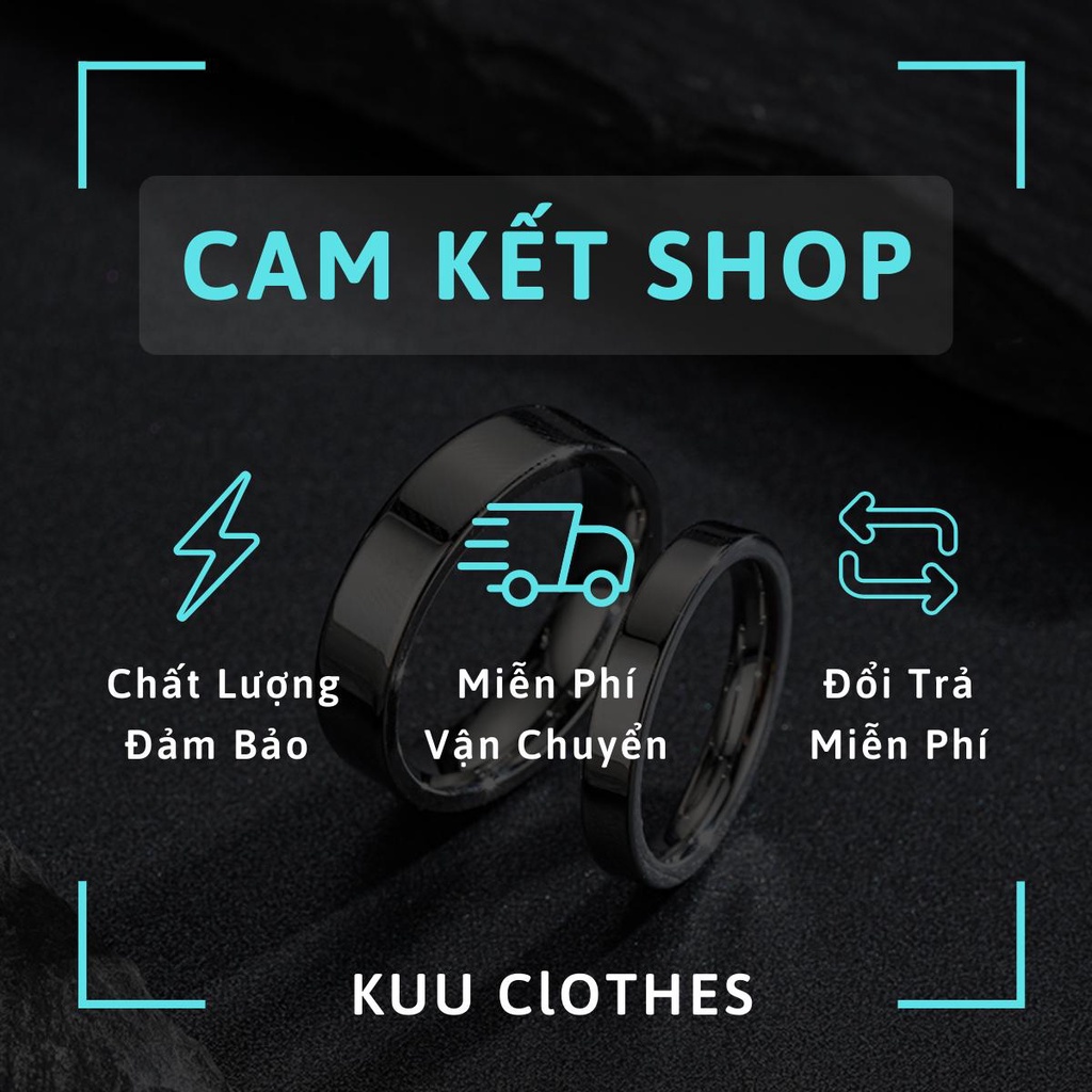 Combo Nhẫn Eagle + Vòng tay TIN + Vòng Cổ Chuỗi trơn bản vừa ( Tặng 1 chiếc hoa tai ngẫu nhiên) - KuuClothes