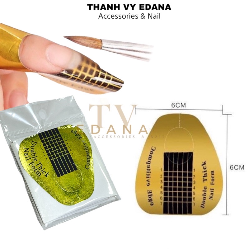 Khuôn giấy đắp form móng nối, 20 miếng tạo form nail [THANH VY EDANA]