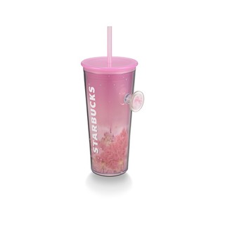 Ly Starbucks Cold Cup 16Oz (473ml) Plastic Cherry Blossom Moon