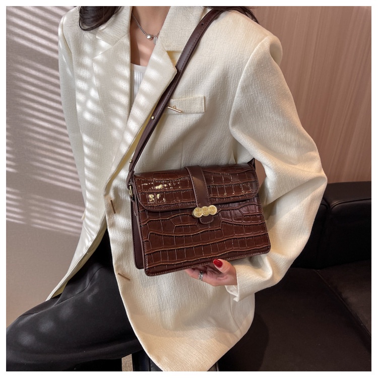 Túi Đeo JASMIN NOIR Chéo Vai Họa Tiết Da Cá Sấu Thời Trang Sành Điệu Cho Nữ