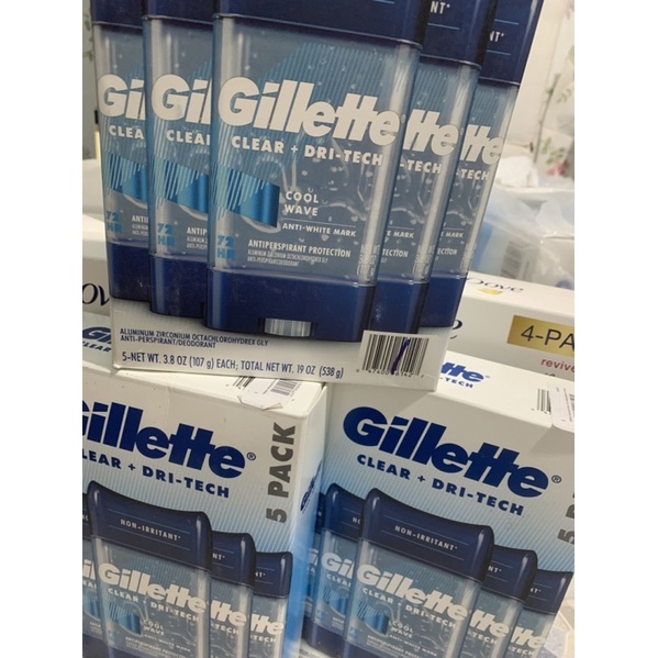 Gel Khử Mùi Gillette Giảm Tiết Mồ Hôi Hương clear + dri- tech Cool Wave 107