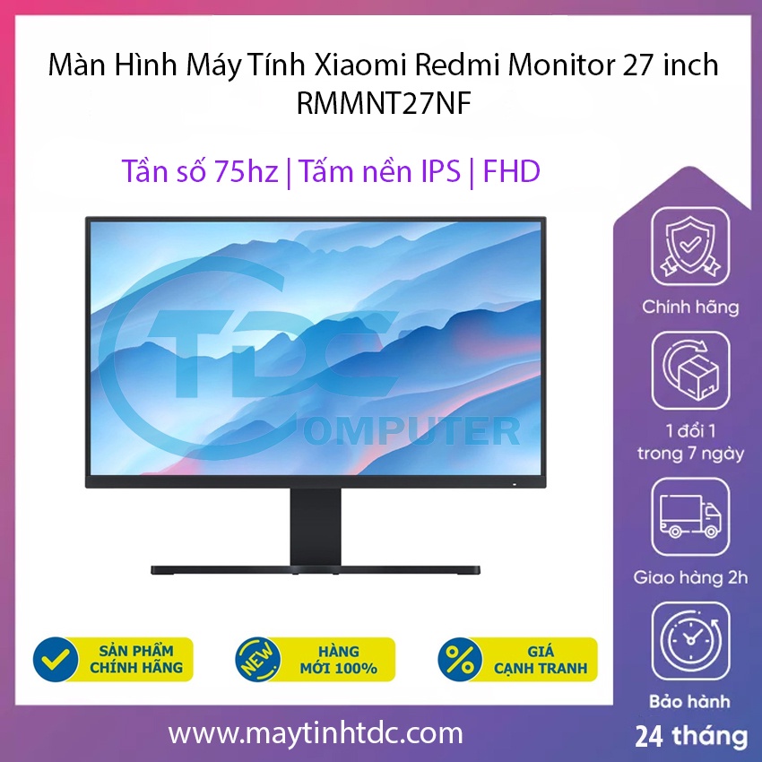 Màn Hình Máy Tính Xiaomi Redmi Monitor 27 inch RMMNT27NF Tần số 75Hz Tấm