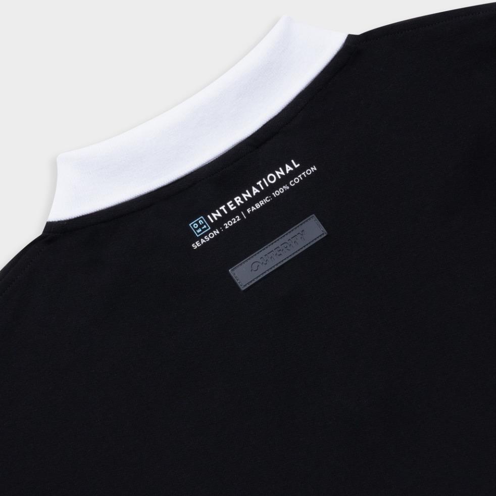 Áo polo nam nữ local brand unisex Outerity Cá Sấu Cross Cut / Đen&Xám / ORT.B 704 2023 seller LocalBrand