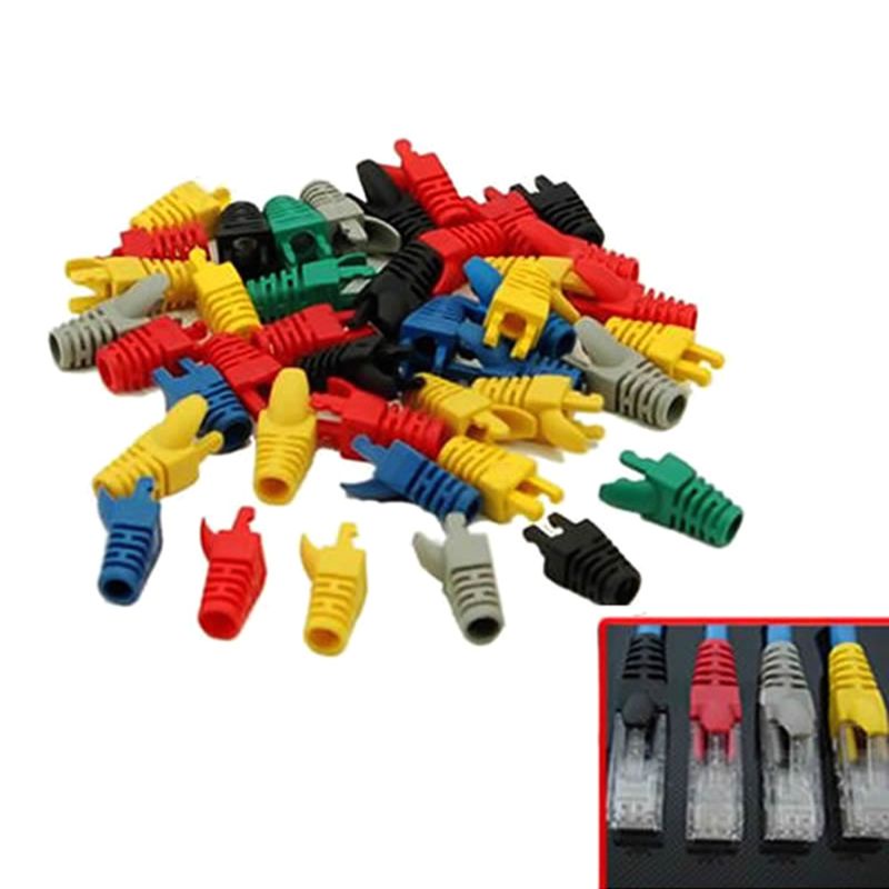 Set 10 Hoặc 50 Nút Bịt Đầu Nối Dây Cáp RJ45 CAT6 CAT5 Màu Sắc Ngẫu Nhiên