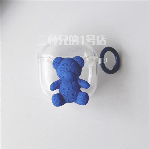 Hàng Sẵn Sàng! Vỏ Bảo Vệ Hộp Sạc Tai Nghe Remax TWS 19 Ba Chiều Đính Nơ Màu Xanh Dương Đậm