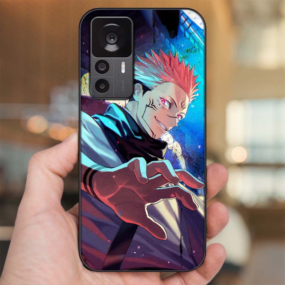 Ốp lưng Xiaomi 12T viền đen in hình Sukuna Yuji Jujutsu Kaisen Chú Thuật Hồi Chiến