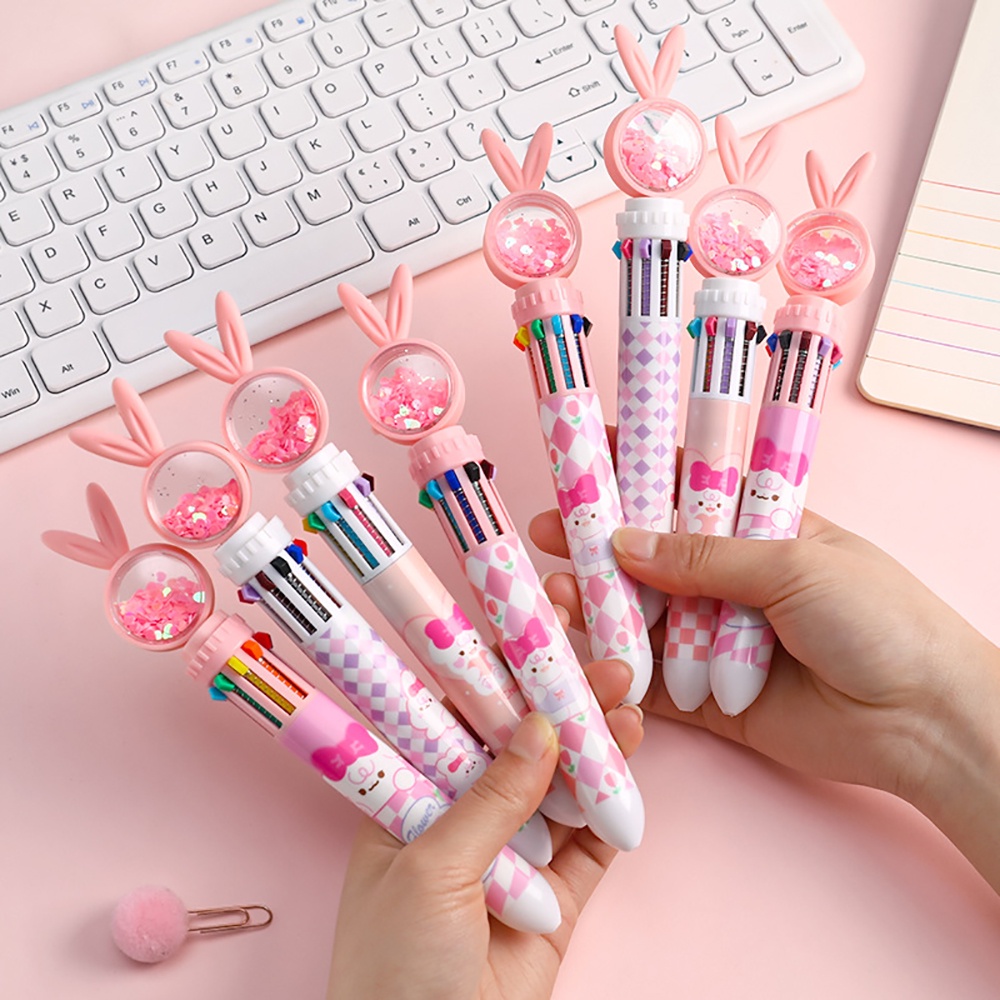 Bút Bi Ngòi 0.5mm 10 Màu Sắc Xinh Xắn
