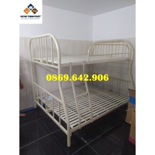 Giường ngủ 2 tầng sắt sơn tĩnh điện ống tròn giá xưởng_hỏa tốc 2h cao cấp. sdy.
