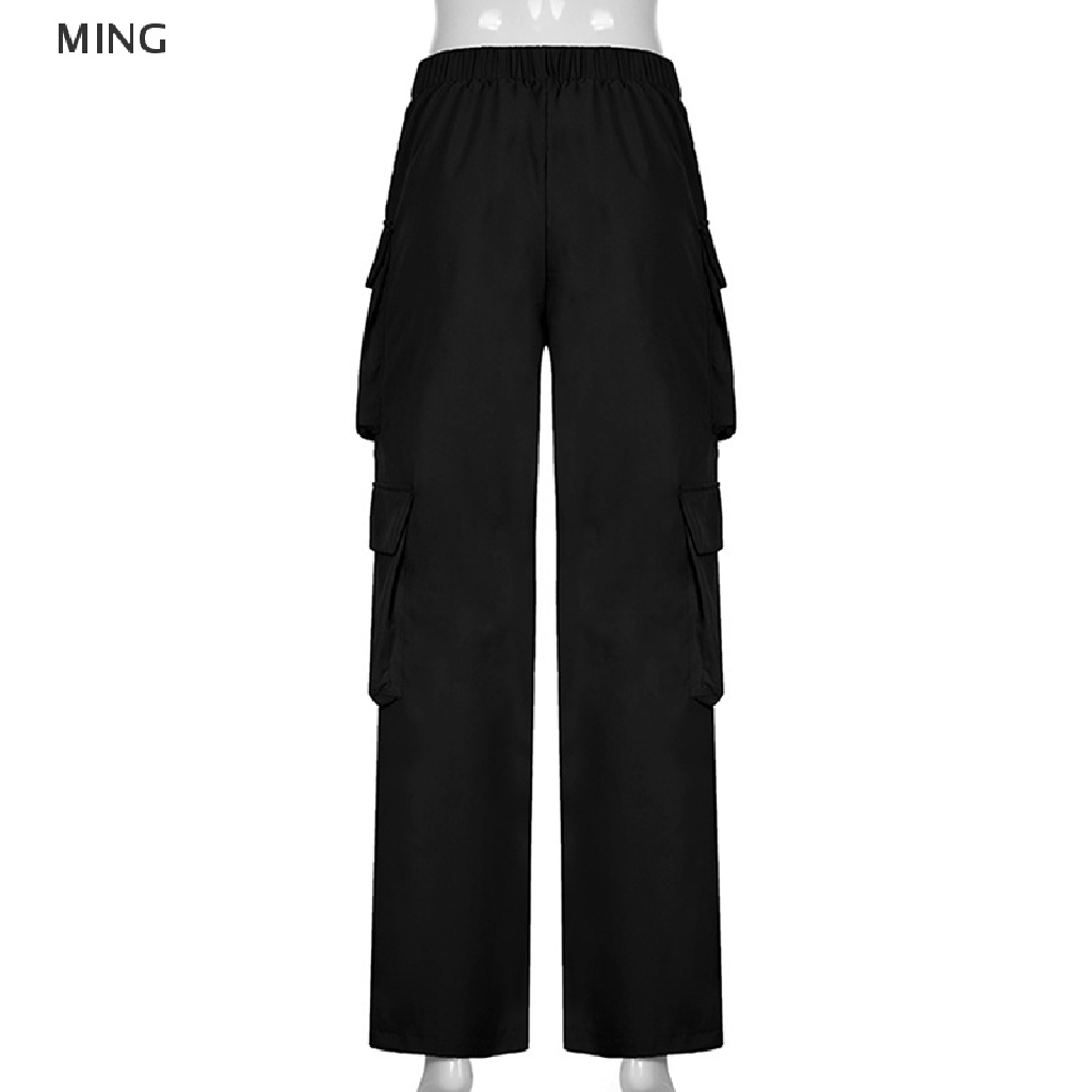 Quần Baggy Y2K Ống Rộng Lưng Thấp Phong Cách Vintage Thời Trang Cho Nữ