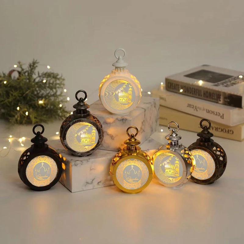 Lồng Đèn LED Điện Tử Cầm Tay Hình Lâu Đài Mặt Trăng Cổ Điển Trang Trí Lễ Hội