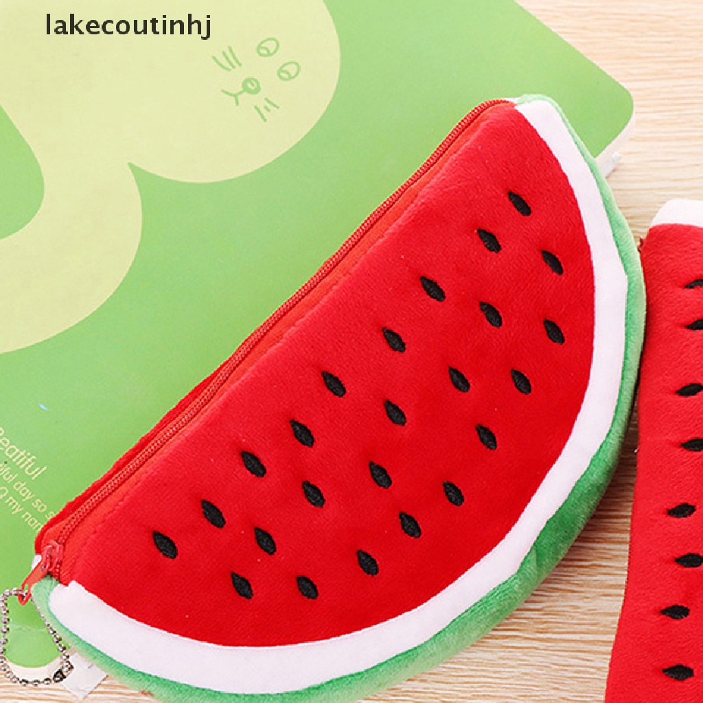 Lakecou Túi Đựng Bút Hình Dưa Hấu Nhồi Bông Sáng Tạo