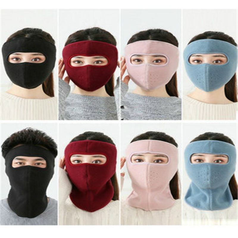 Khẩu Trang Ninja Vải Nỉ Dán Gáy Che Kín Mặt Tai,Chống Nắng Chạy Xe Phượt Nam Nữ